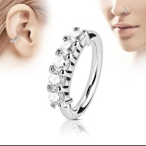 Chunky Silver Nose Ring